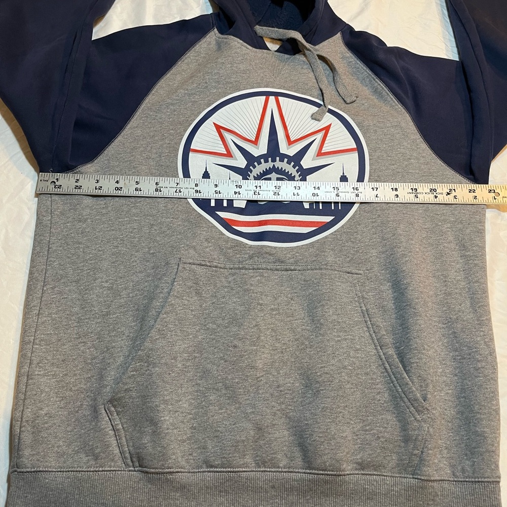 Webleedblue Gray and Navy Graphic Hoodie size medium excellent condition